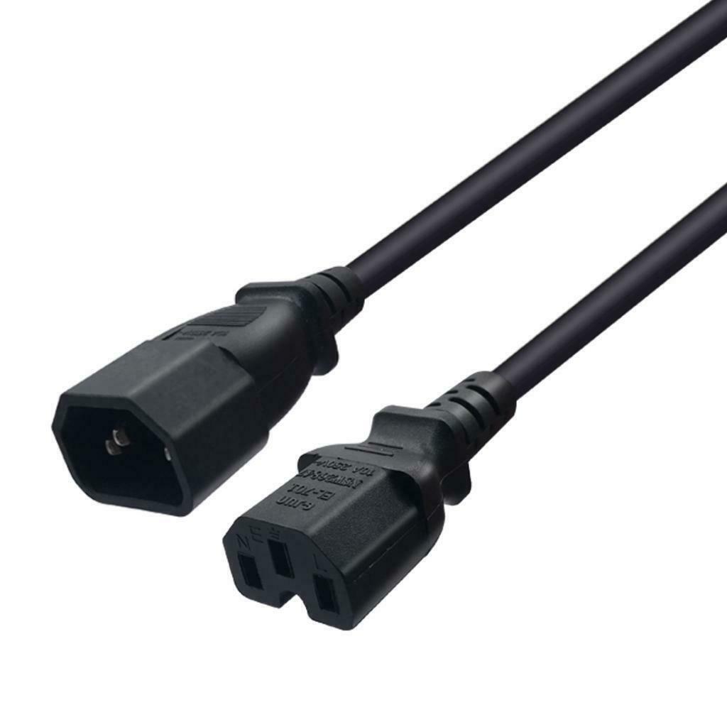 2m  / 6.6ft 10A IEC 320 C14 to C15 AC Power Extension Cord Cable for PDU UPS