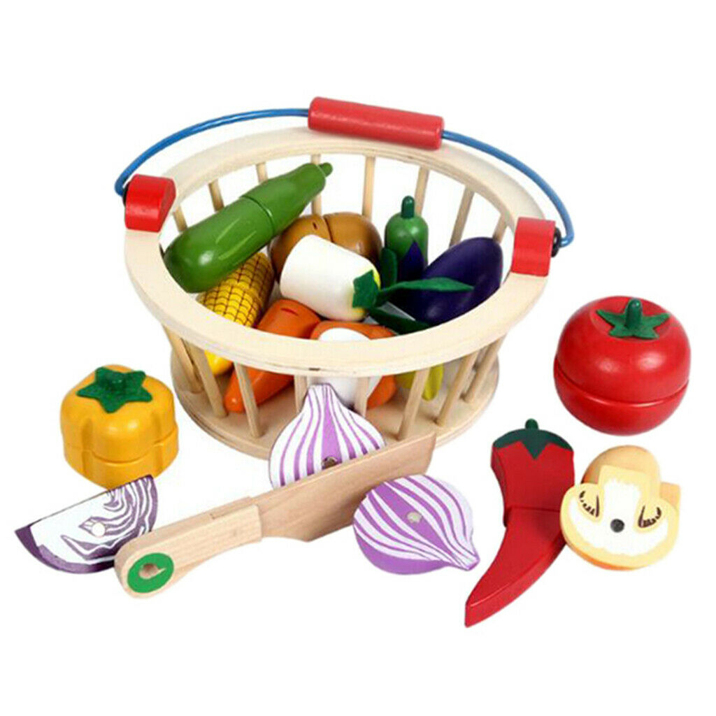 14Pcs/set Role Play Accessories Cutting Toys Kitchen Food Fruits Cutting