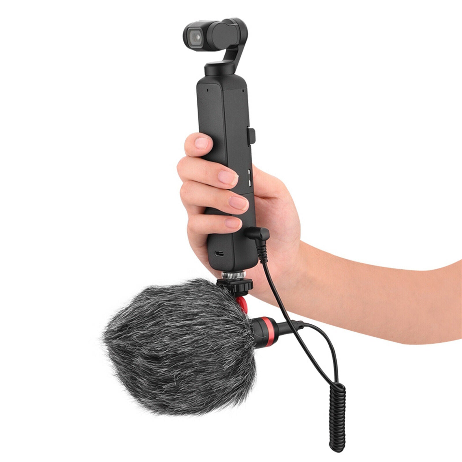 Compact On-Camera Microphone DSLR Video Recording mic for DJI Pocket 2 Black