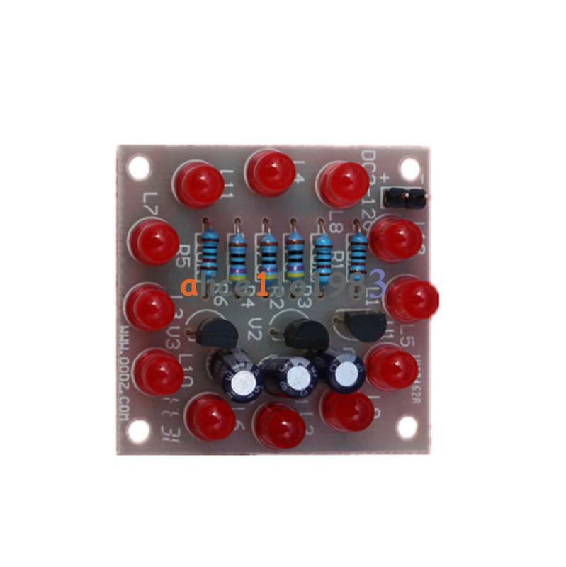 Red DIY Kit Circular Lamp Suite 12PCS LED Electronic Production DIY Fun