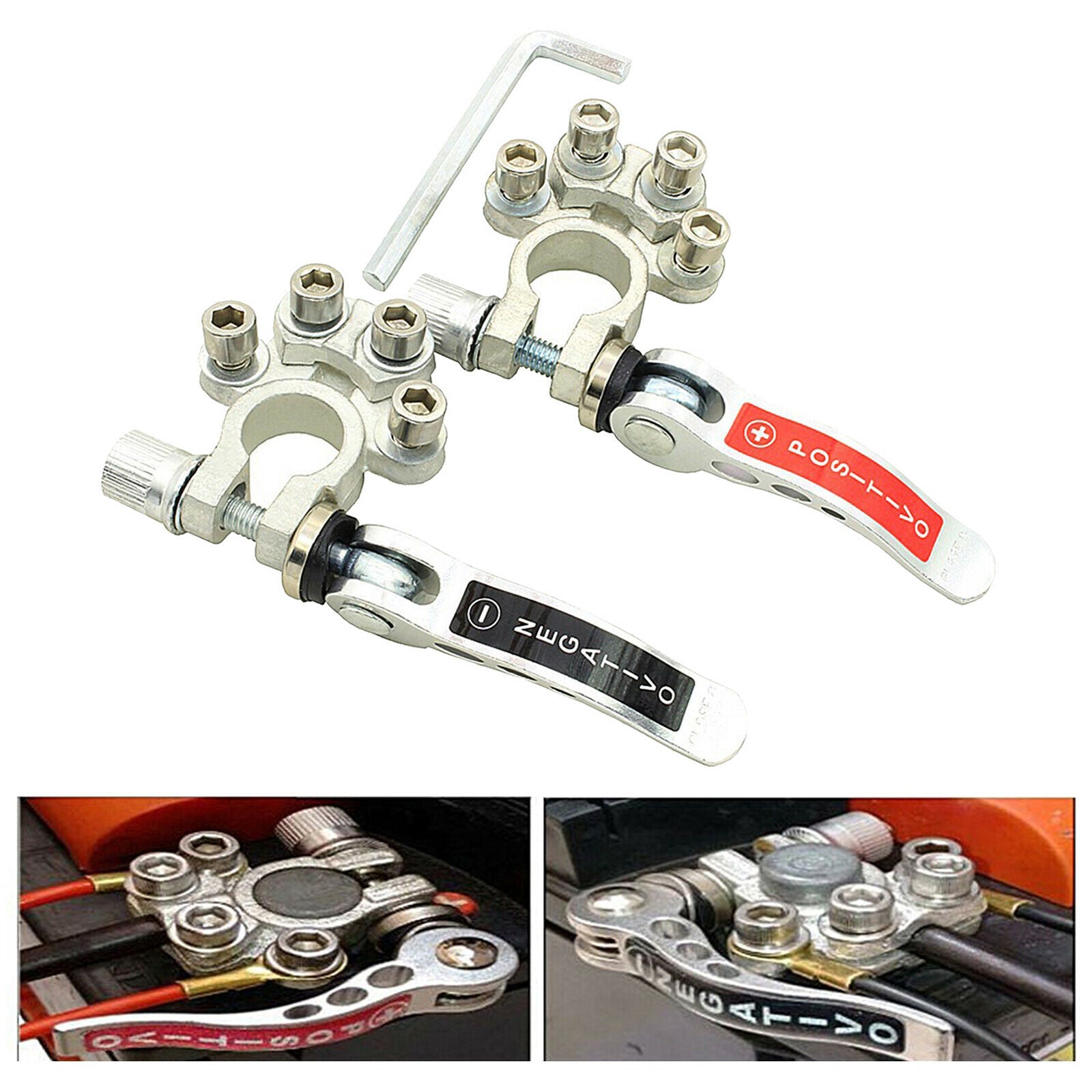2pcs Car Battery Terminal Connectors for SAE / JIS Type A