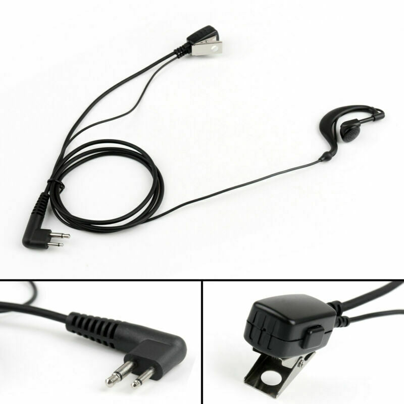 1x Security G-Shape Headset Earpiece 2 Pin Mic  Radio For CP040 GP300 UU