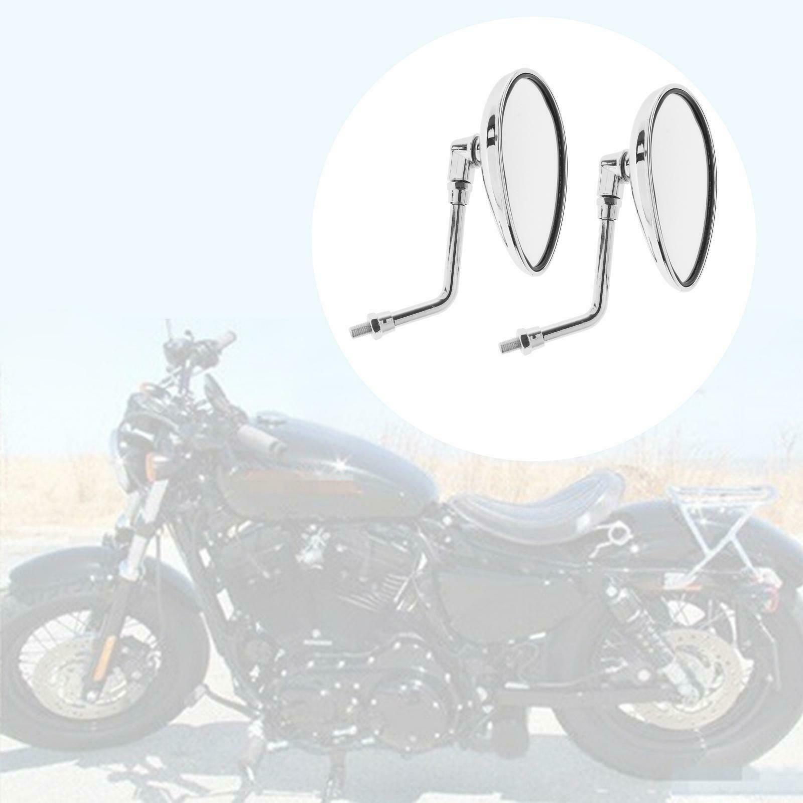 Universal 10mm Chrome Rear View Mirror Bar End Motorcycle Mirrors 2014-19
