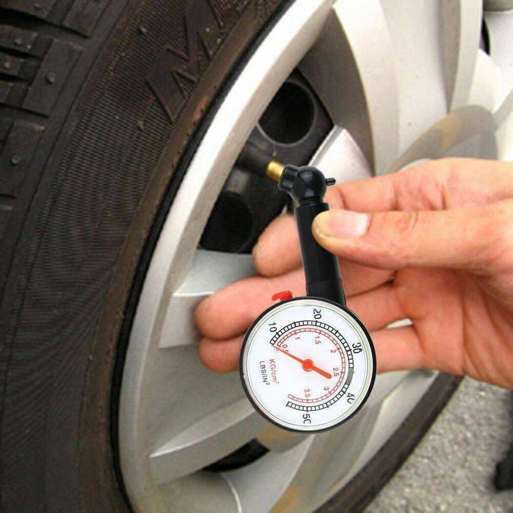 For Car Motorcycle Tire Tyre Air Pressure Gauge Dial Meter Tester Stainless Tool