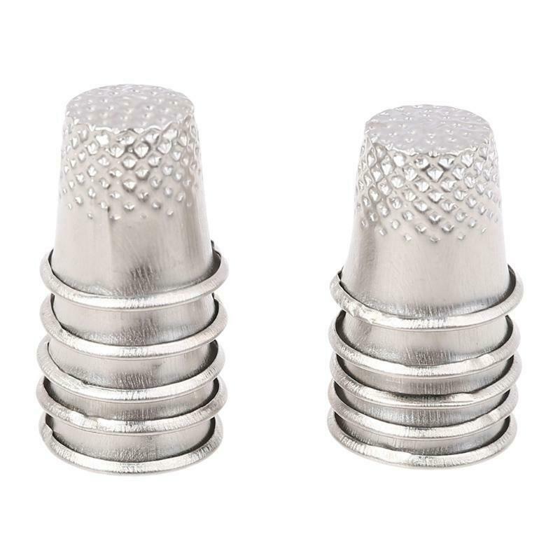 22pcs/set Finger Thimbles Metal Shield Protector Pin Needles Ring Hand Sewing
