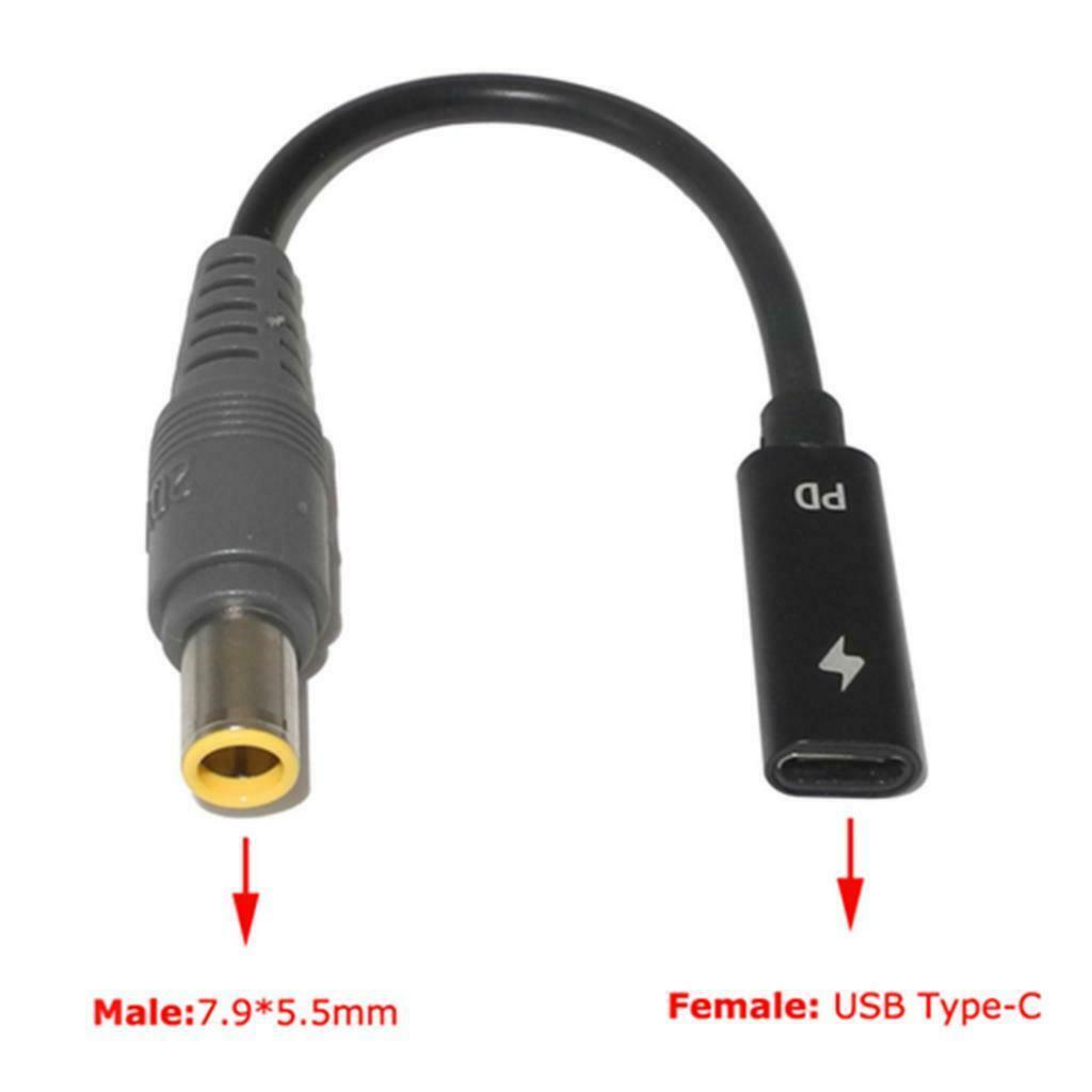 7.9mmx5.5mm DC Power-supply Connector Cord Cable for Lenovo Laptop 15cm