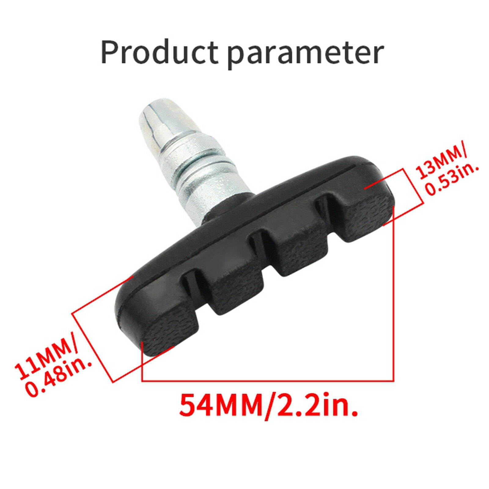 Bike V Brake Pad V-Brake Blocks High Performance Brakes with Hex Nut Repair