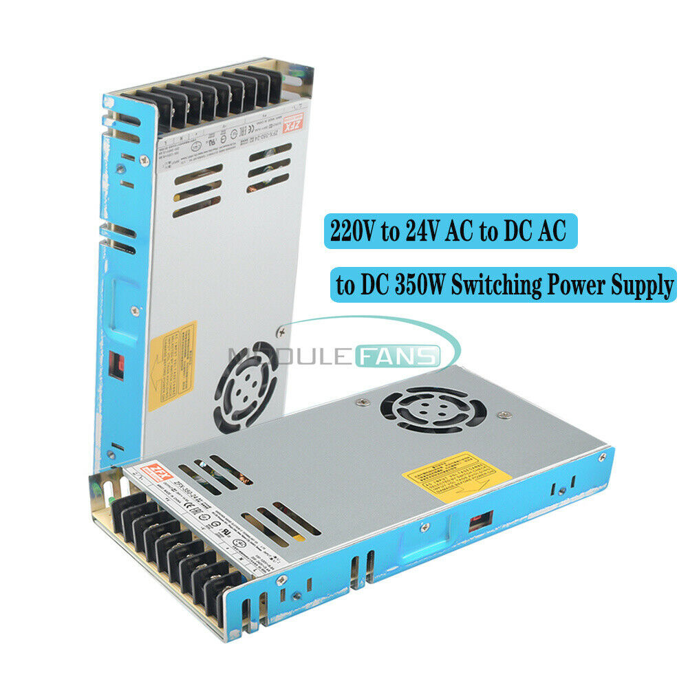 350W Switching Power Supply Mdule AC 220V to DC 24V Cooling Fan Protective Film