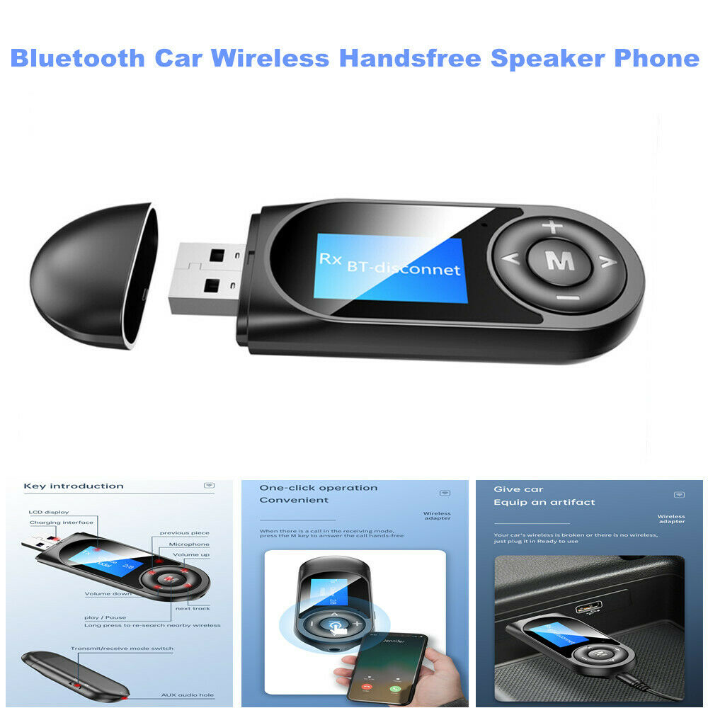 Universal LCD USB Bluetooth Car Wireless Handsfree Speaker In-Car Speakerphone
