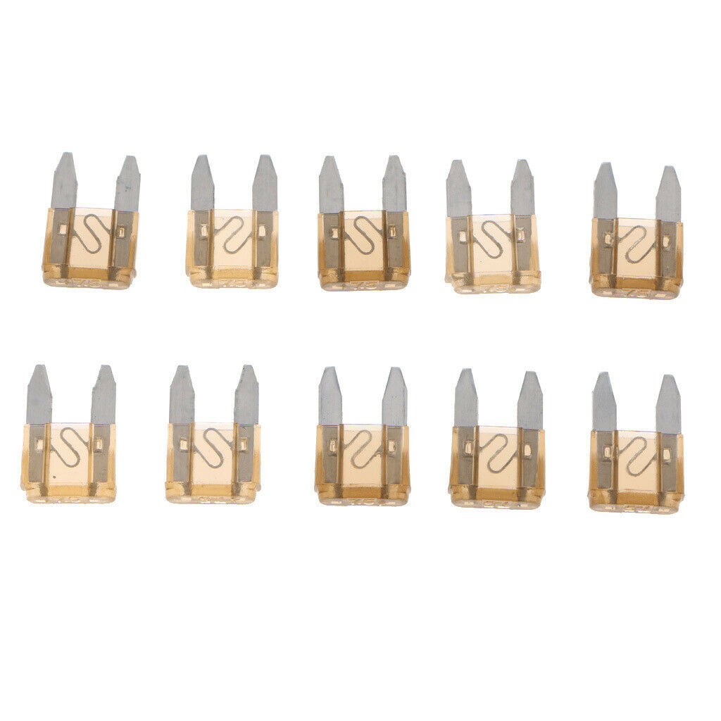 10 Pieces  7.5A Blade Fuse Set Kit Brown for Auto Car