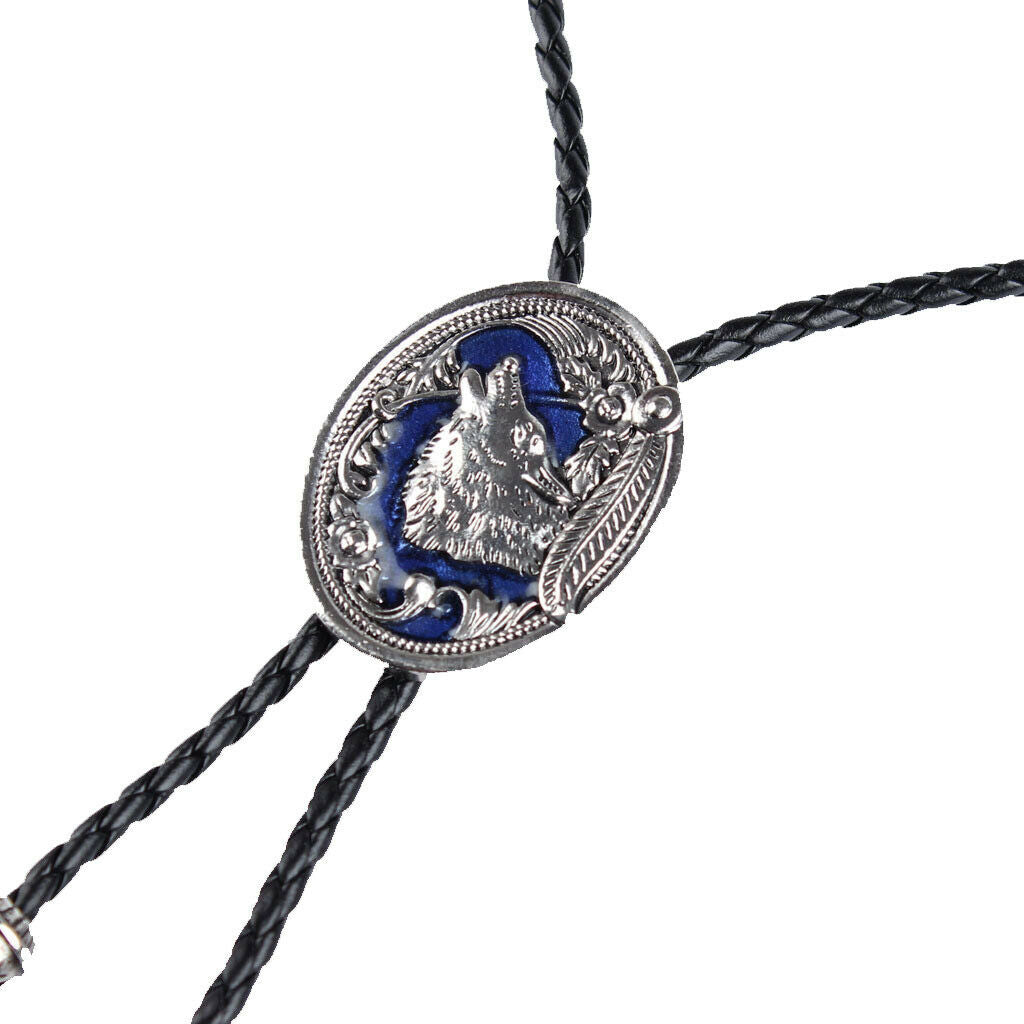 Unisex cowboy style necklace tie leather pendant fashion adjustable