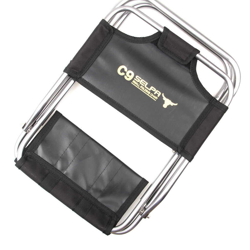 Foldable Folding Chair Fishing Camping Hiking Garden Stool Seat w/ Backrest