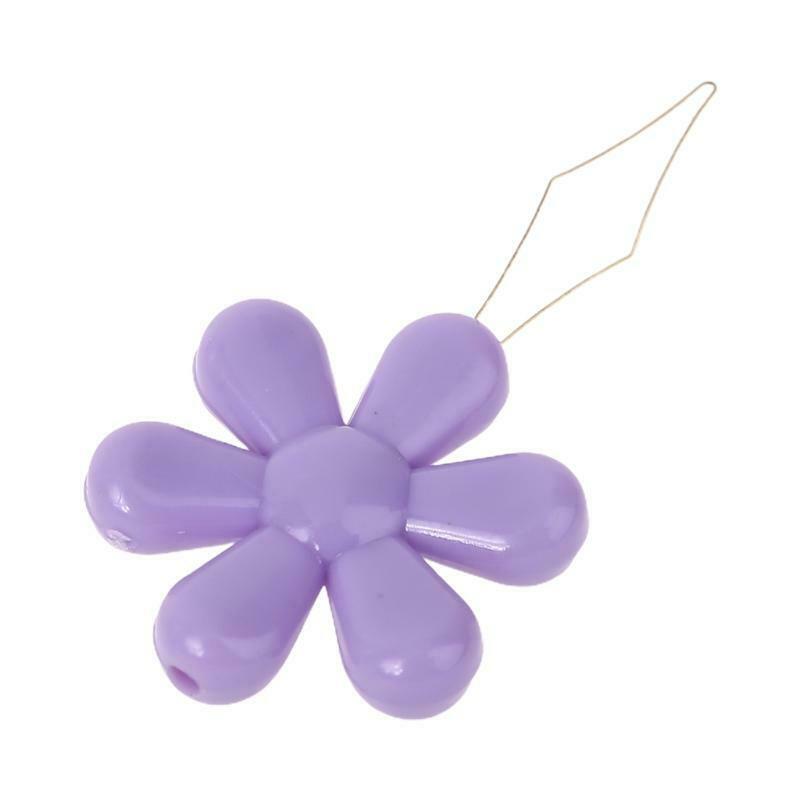 30pcs Flower Shape Wire Loop Needle Threaders for Cross Stitch Sewing Needlework