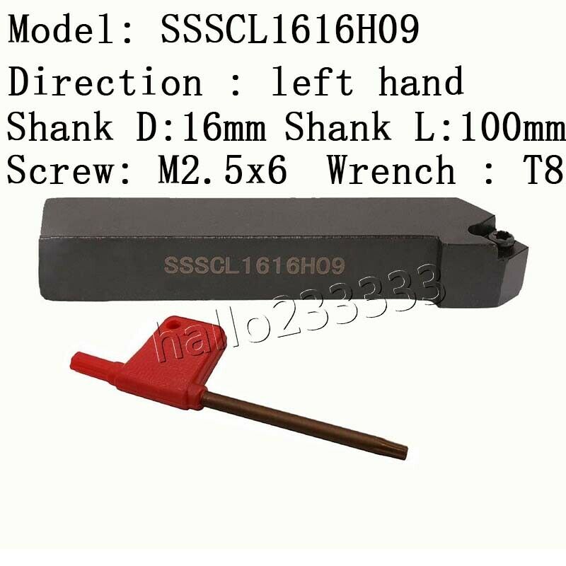 45° SSSCL 1616H09 External Lathe Turning Tool Holder for SCMT/SCGT09T3 INSERT