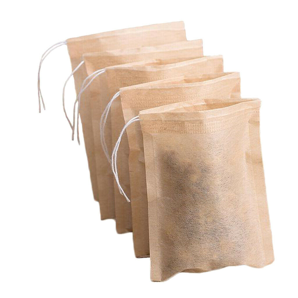 200 Pcs Disposable Tea Bag Filter Paper Empty Tea Pouch Bags for Loose Leaf Tea