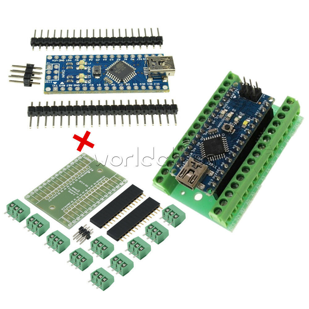 Nano V3.0 CH340G ATmega328 5V/16MHz Terminal Adapter Sheild Board for Arduino