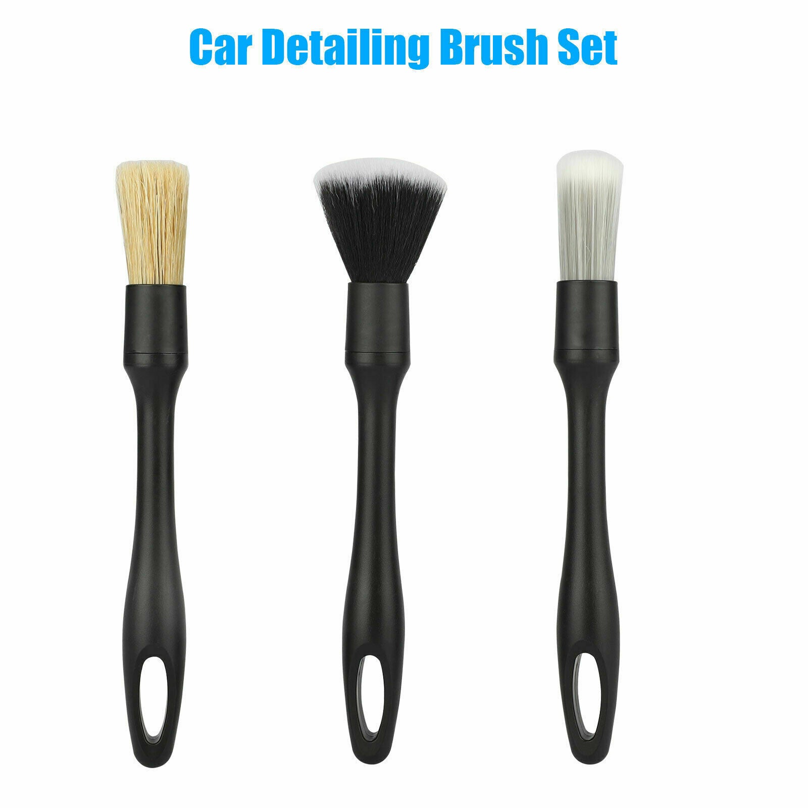 Car Detailing Brush Wash Auto Boar Hair Cleaning Kit Engine for Wheel Clean Set