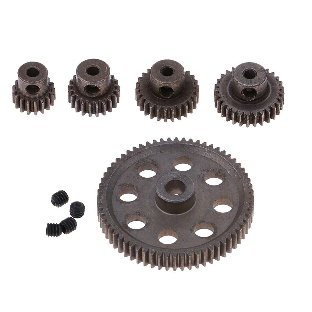 Metal 64T Spur Main Gear and Motor Gear Set for HSP 94111 1:10 RC Racing Car