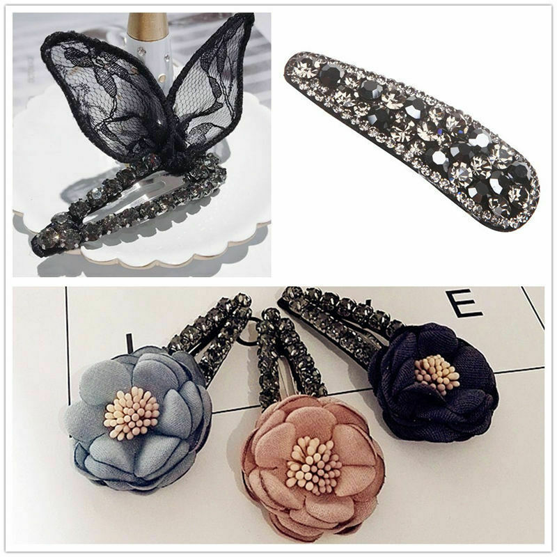 50pcs Water Drop Metal Hair Snap Barrette 5cm