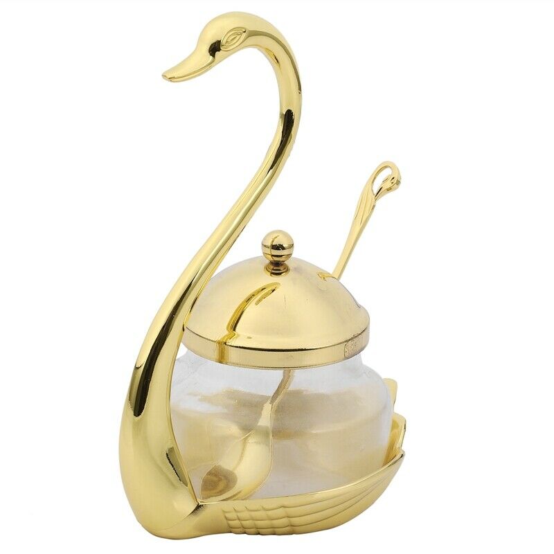 Aluminum alloy Condiment Pot Seasoning Container Spice Glass Jar Salt Sugar BoC3