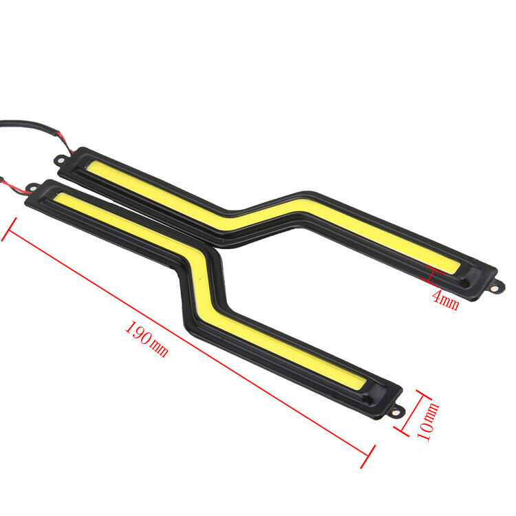 2Pcs Bright 6000K Car COB LED Lights Daytime Running DRL Fog Driving Lamps White