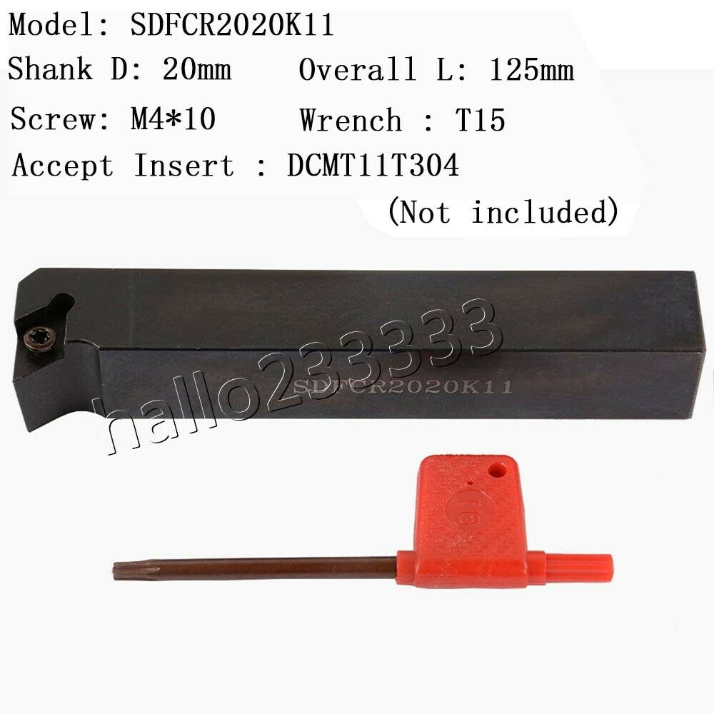 91° SDFCR2020K11 CNC Lathe Cutting Boring Cutter External Turning Tool Holder