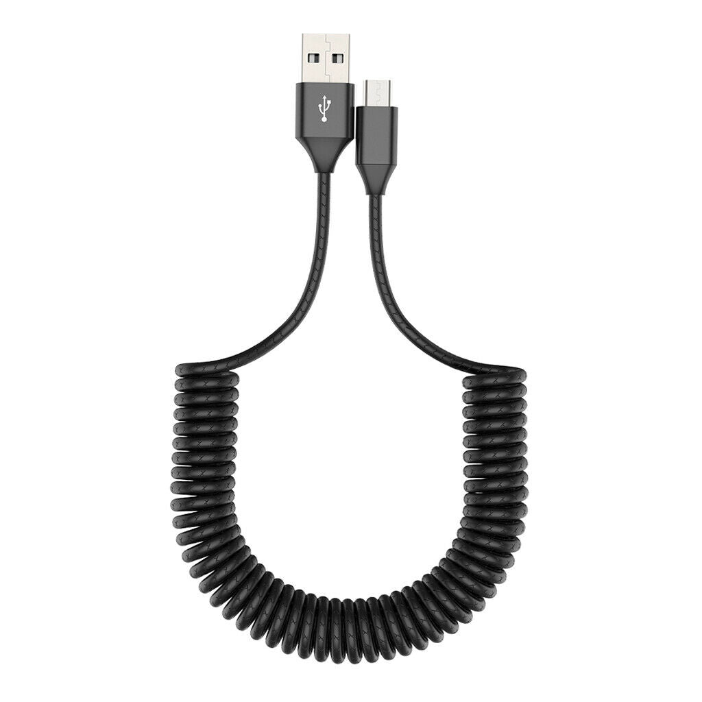 USB 3.0 to micro USB data sync charger spring coil 1.8 m cable fast charge