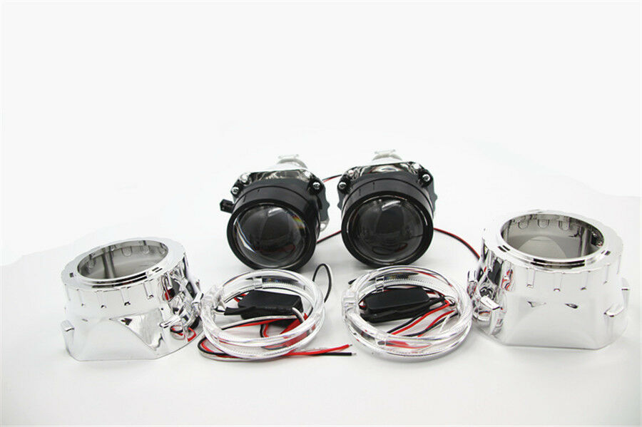 2.5" Halo Ring Angel Eye LHD/RHD Bi-Xenon HID Projector Headlight Conversion Kit
