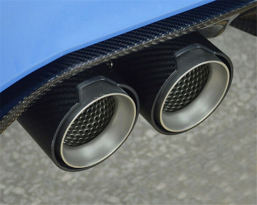1PC Matte Real Carbon Fiber Exhaust Tip 71MM IN 93MM OUT For BMW Exhaust Pipe