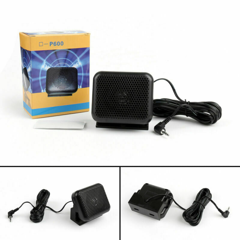 1x P600 Mini Speaker For Kenwood  Icom Yaesu 3.5mm Two-Way Car Radio .