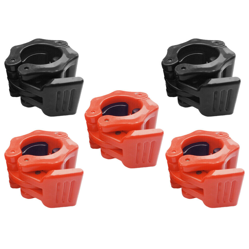 5pcs Barbell Clamps Standard Olympic Dumbbell 1'' Lock Collar Accessories