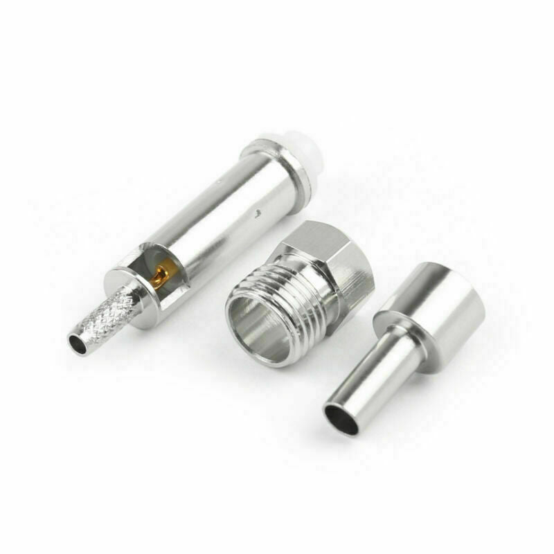 10Pcs FME Female Jack Straight Crimp Connector For RG174 RG178 RG316 LMR100 CN