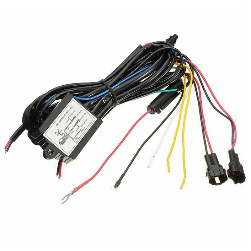 Car DRL Daytime Running Light Dimmer Dimming Relay Control Switch Harness 12V BD
