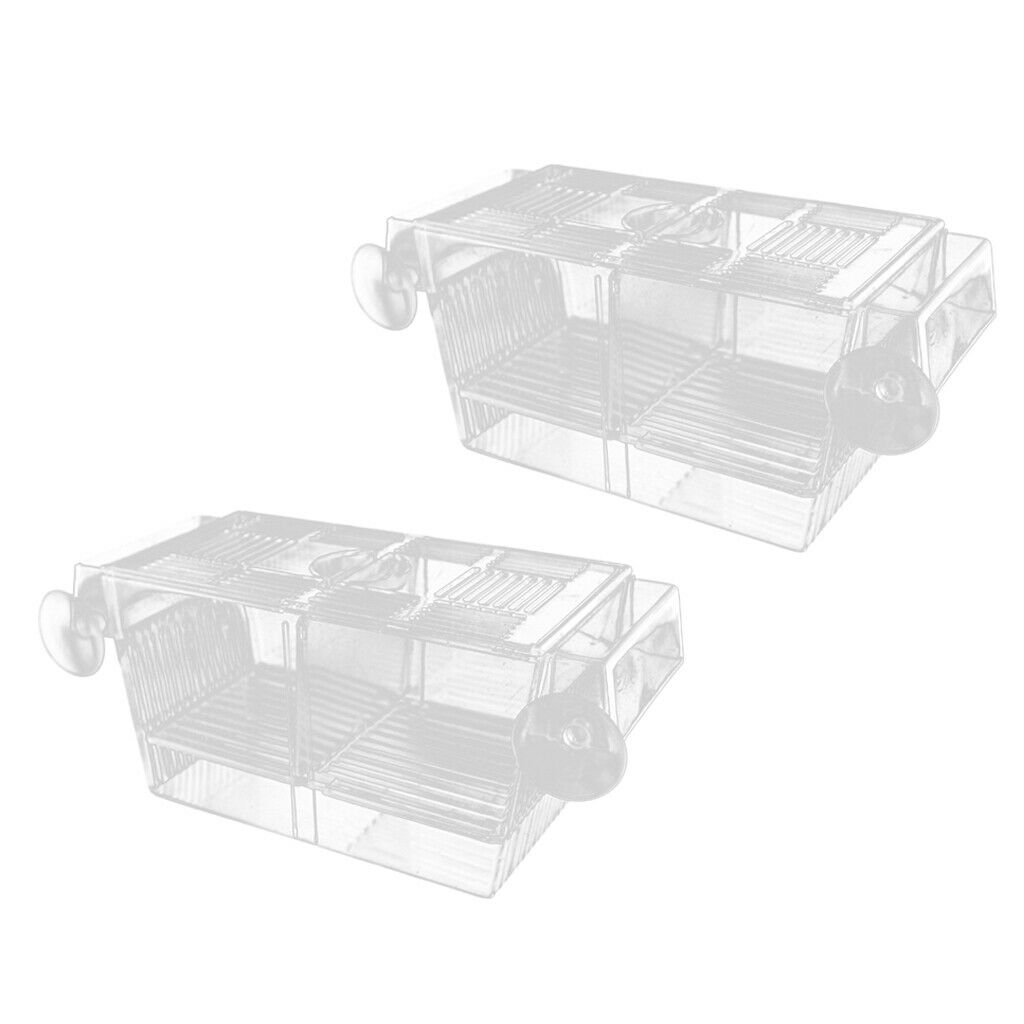 2x Floating Fish Isolation Box House Injured Or Aggressive Fry Fish