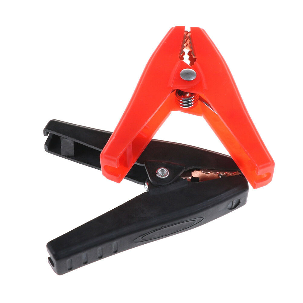 2pcs 90mm 100A Plastic Alligator Clips Car Battery Clamps Connecter Red & Bl SJ