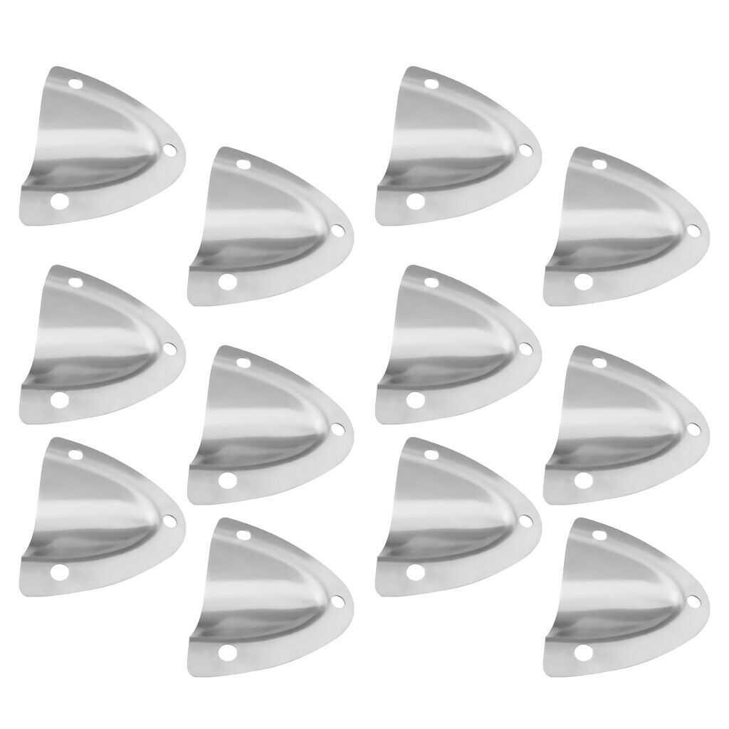 12pcs 316 Stainless Steel Large Clam Shell Vent Wire Cable Cover For Boat
