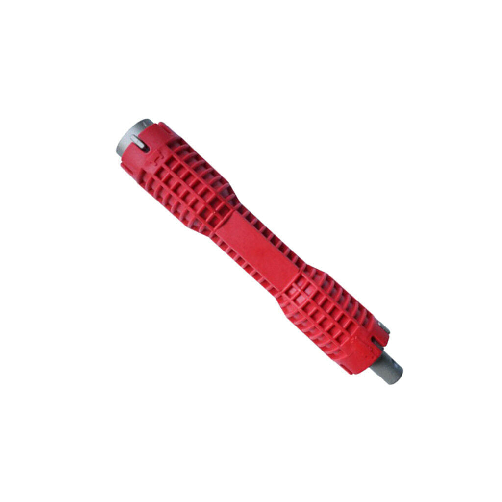 Faucet and Sink Installer Tool Pipe Wrench Plumbing Tool  Dual Head Red