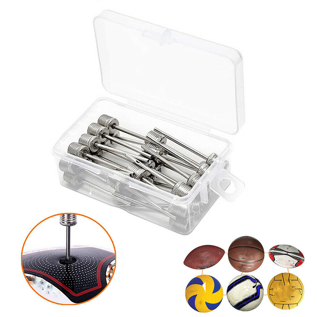 30x Anti-rust Ball Pump Needle Basketball Inflating Pin Adapter 38mm Needles