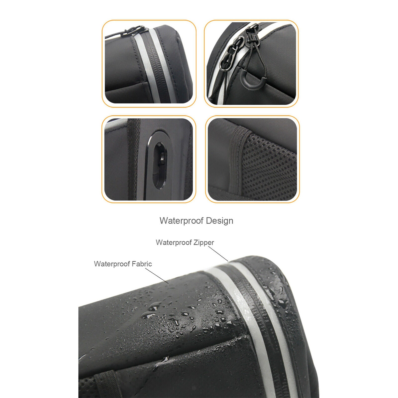 2X Bike Carry Handlebar Bag Cycling Pannier Bag with Magnetic green