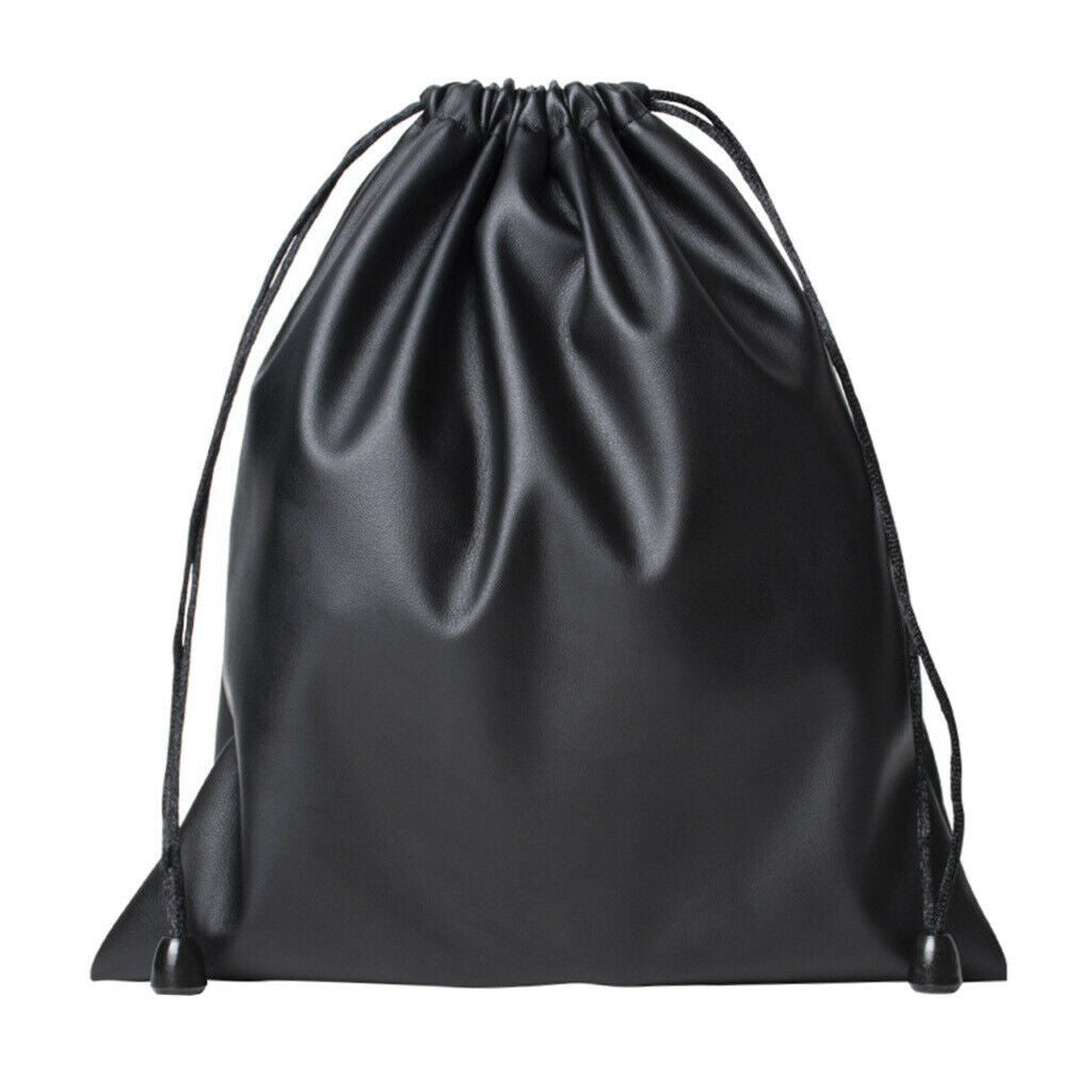 Portable Headphone Protective Pouch PU Leather Waterproof Black for PTM