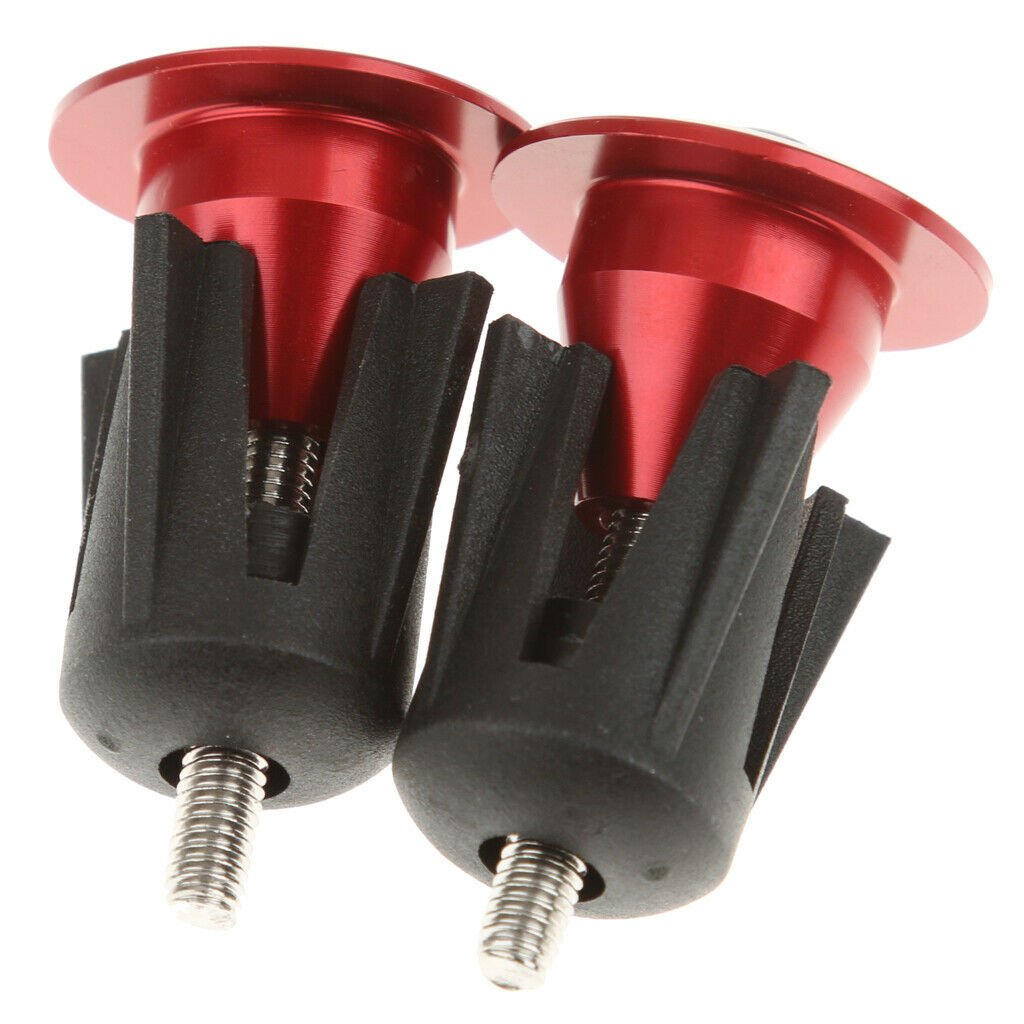 4 Count Aluminum Bicycle Bar End Plugs (2 Pairs), Handlebar Grips End Caps /