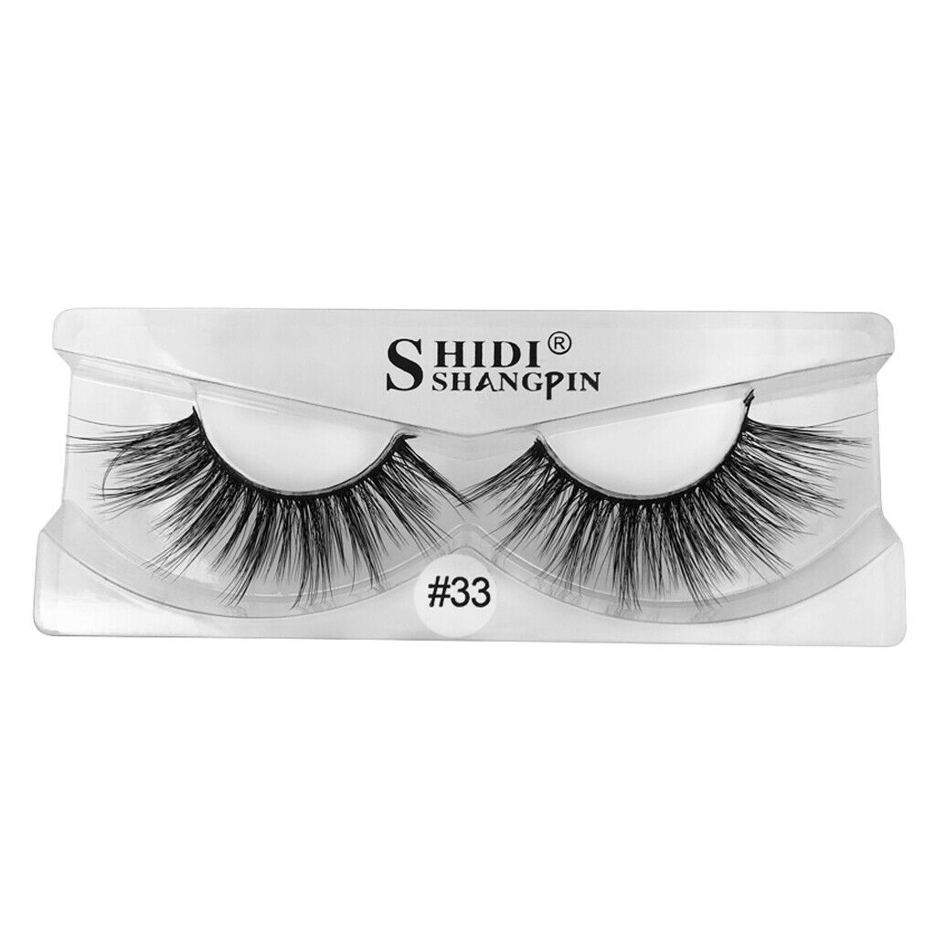 1 Pairs Beauty Natural Makeup Handmade Messy Style Long False Eye Lashes #33