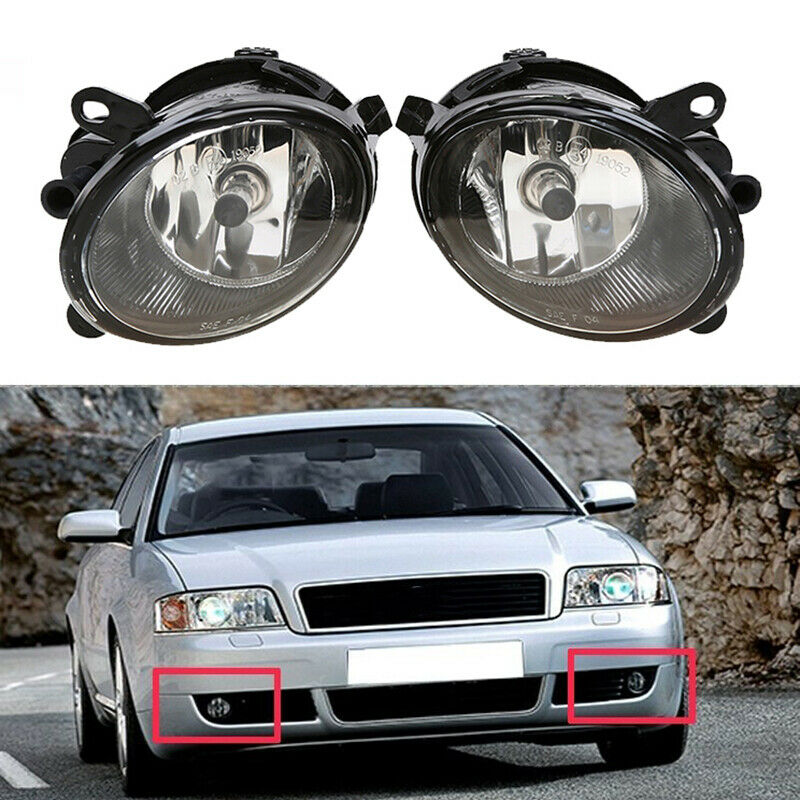 Pair Front Fog Lights Driving Lamps 12V 55W Fit for Audi A6 C6 Quattro 2005-2008