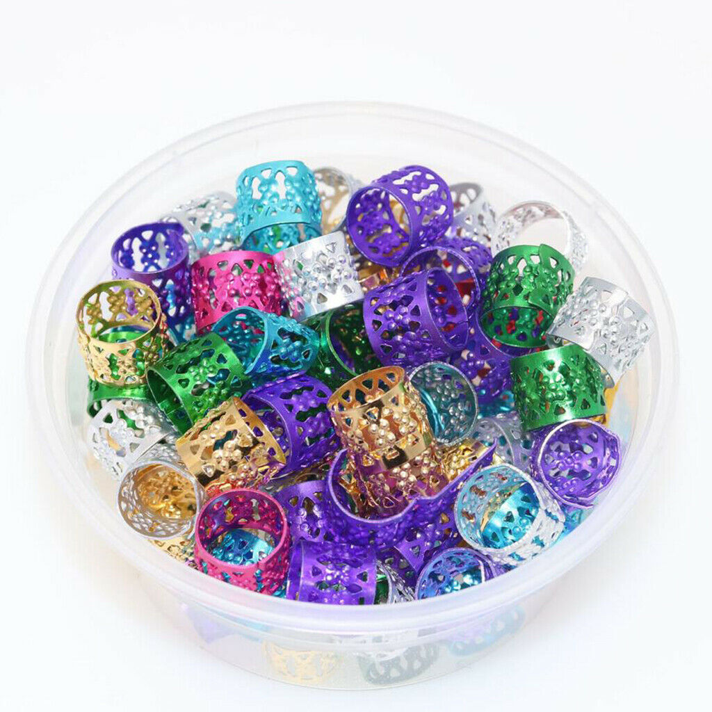 Dread Lock Dreadlocks Braiding Beads Colorful Metal Cuffs Hair Accessories