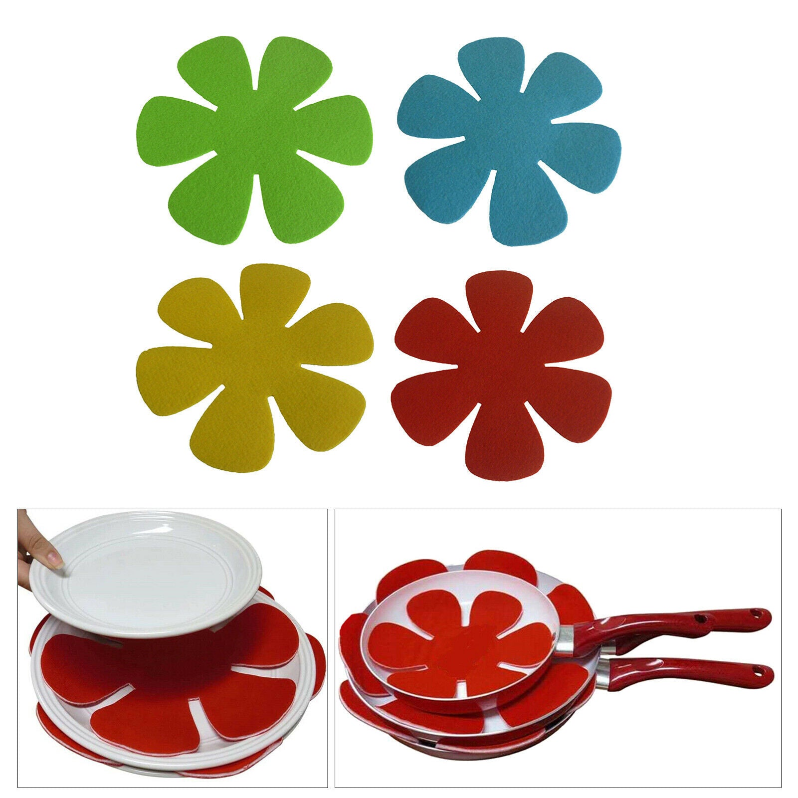 4x Pan Pad Easter Anti-slip Pot Holder Flower Home Party Decor Ornaments