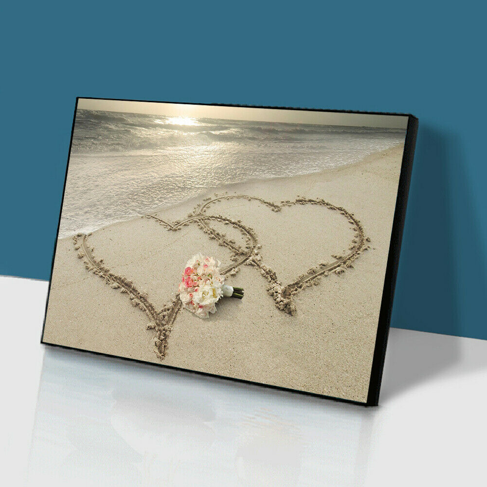 5D Diamond Painting Drawing Art Full Round Drill Picture DIY Beach Love Kit @