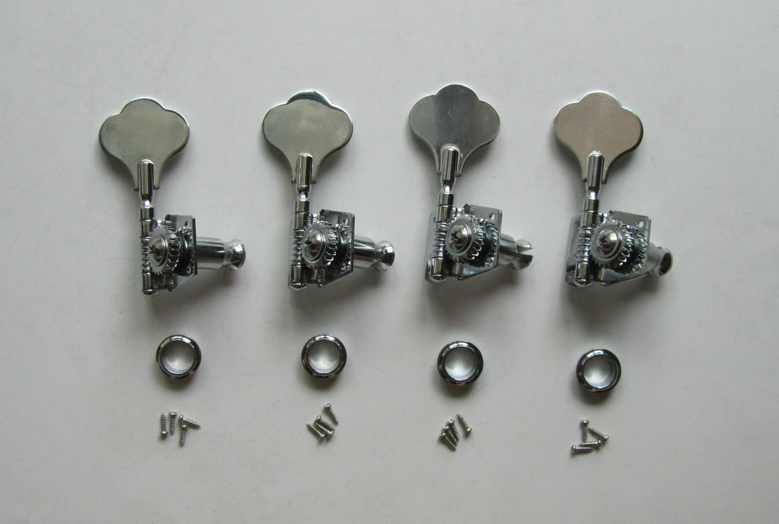 Chrome Bass Guitar Tuners Tuning Keys Pegs Machine Heads for P Bass J Bass