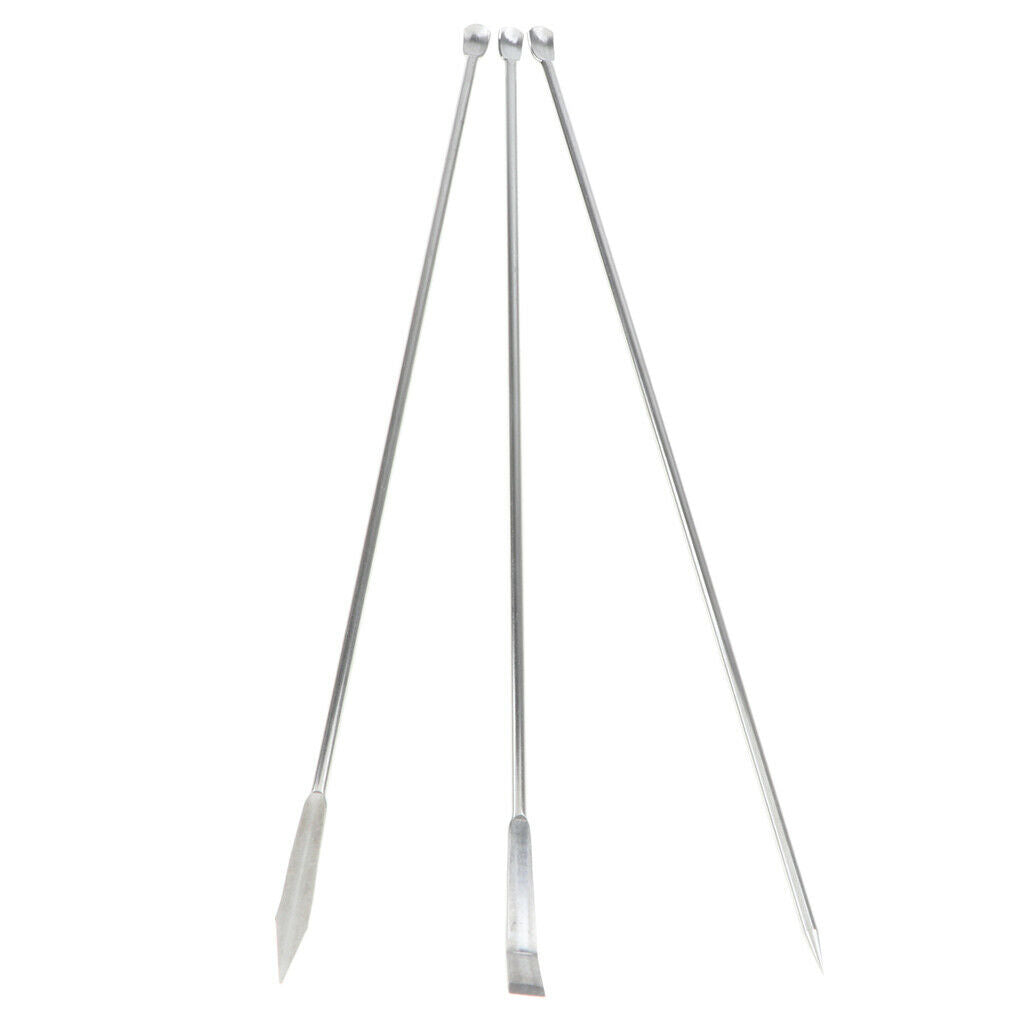 Set Of 3 Stainless Steel Micro Lab Spoon/ Scoop Lab Spatula Lab Supplies