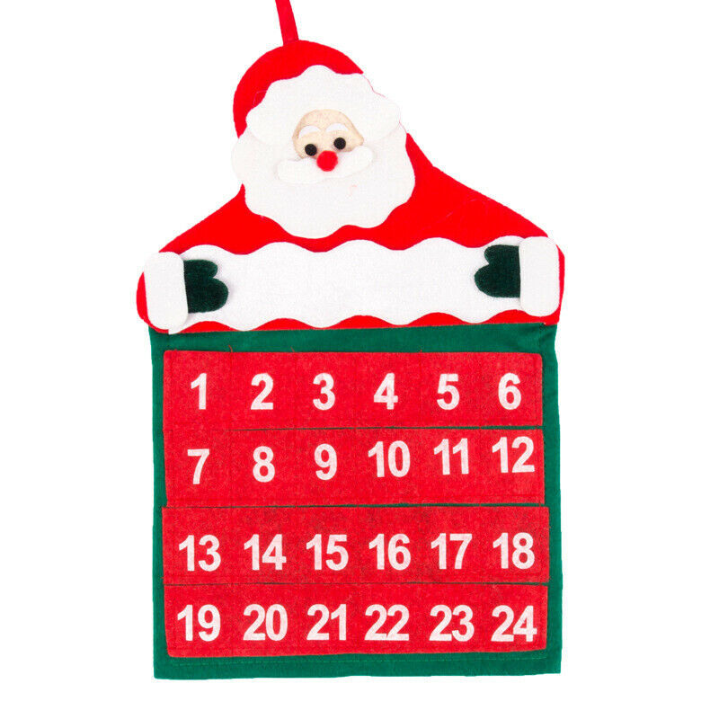 Christmas 24 Day Advent Calendar Red And White Santa Claus  Countdown Decorat DF