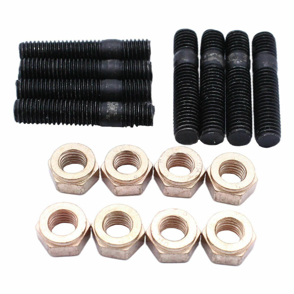 8Pcs Exhaust Manifold Metal Studs Nuts Hardware Kit Fit for VW Golf 74 - 97